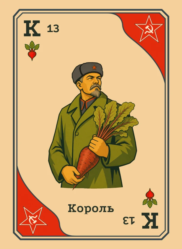 Beet King, value 13 and trump